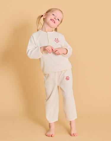 플로럴와플실내복 아이보리