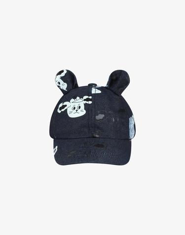 데님 올오버 귀달이 볼캡 진청