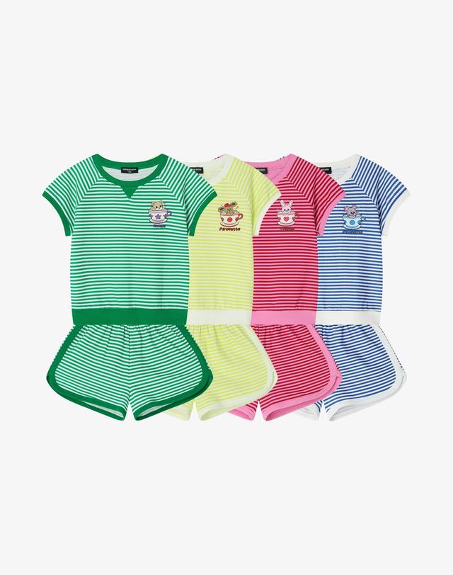 로토토베베 비비드 스트라이프 셋업 (4color) 노랑 착용컷