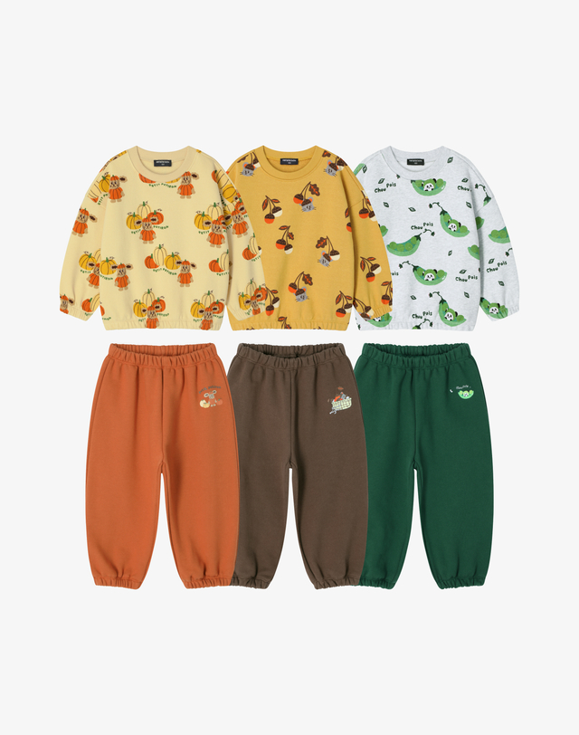 로토토베베 쭈리 올오버 배색 포인트 셋업 (3 color) 착용컷