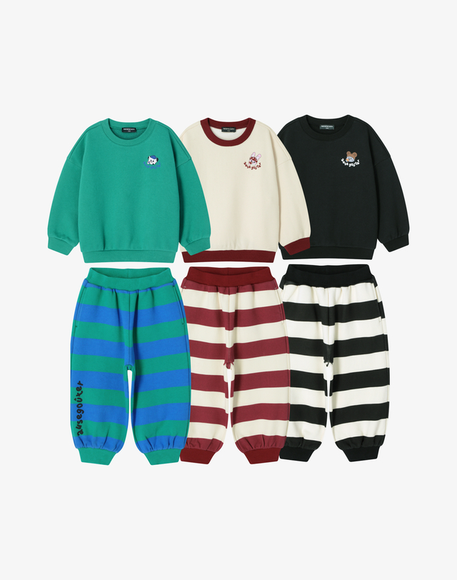 로토토베베 쭈리 스트라이프 포인트 셋업 (3 color) 착용컷