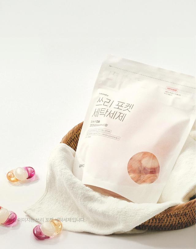 공백0100 공백 3in1 올 인원 포켓 세탁세제 섬유유연제+세탁+향기 14ml x 30개입 착용컷