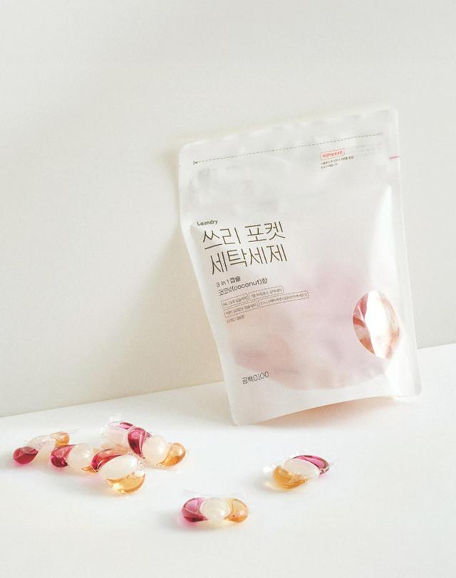 공백0100 공백 3in1 올 인원 포켓 세탁세제 섬유유연제+세탁+향기 14ml x 30개입 착용컷