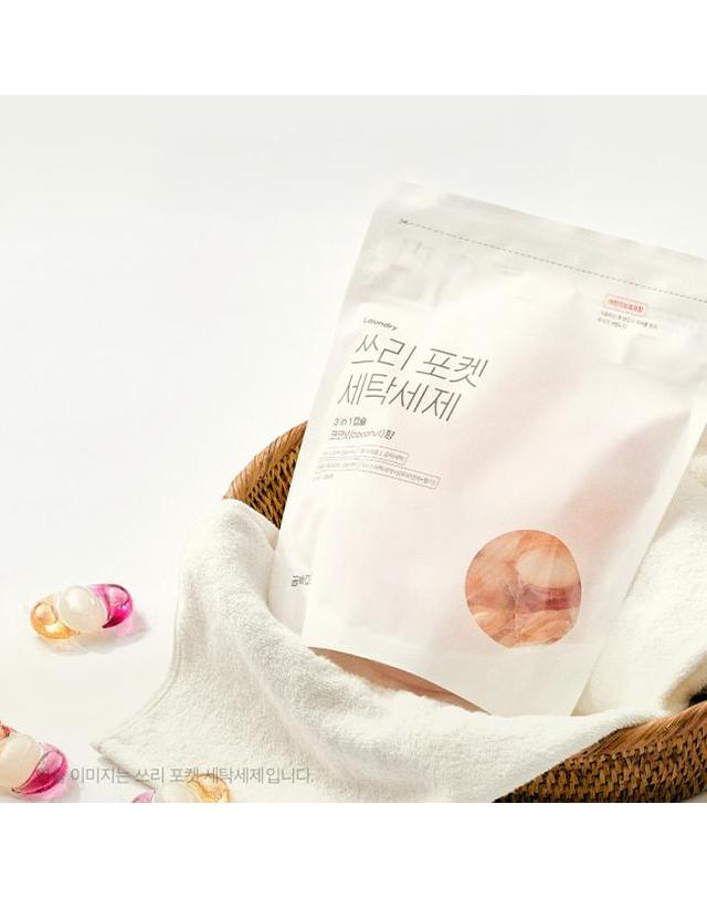 공백0100 공백 3in1 올 인원 포켓 세탁세제 섬유유연제+세탁+향기 14ml x 30개입 4개 착용컷