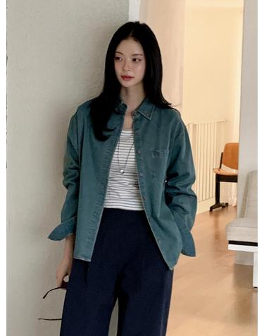 클래식 치노 팬츠 네이비 AT5PAF091NV