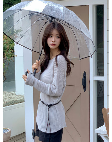 Boat-neck Loosefit Cool Knit Light grey AT6SWB010LE