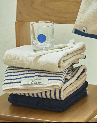 [선물포장] 마크블루 호텔 수건 3P 40수 200g 타월 답례품 신혼 이사 자취 선물 감성