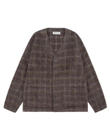 아워레가시 M4256CD BROWN 도르프 체크 가디건