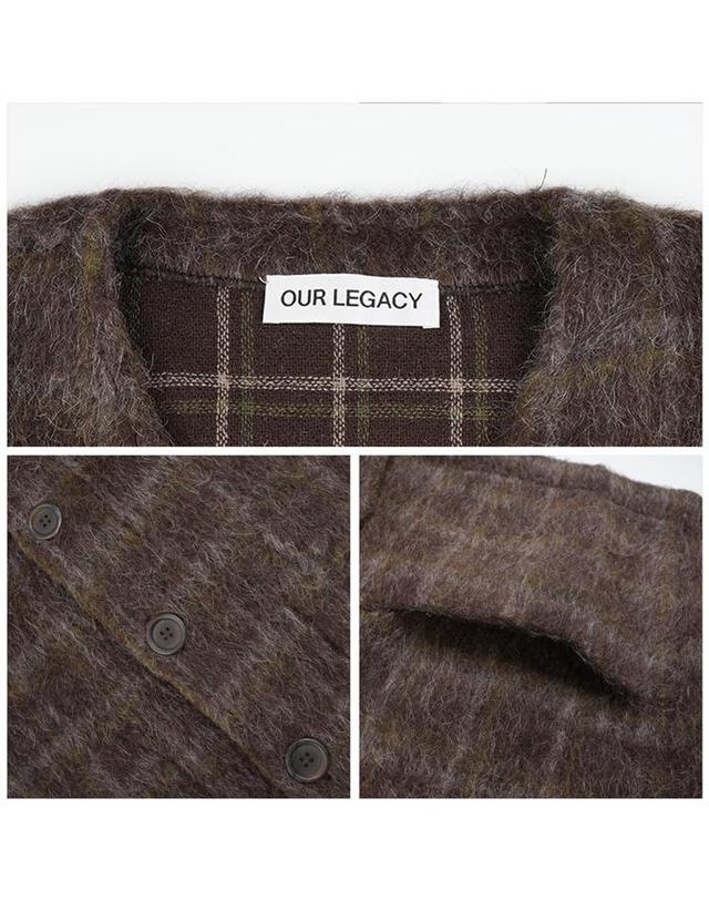 아워레가시 아워레가시 M4256CD BROWN 도르프 체크 가디건 착용컷