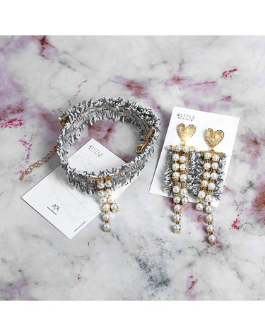 [귀걸이+목걸이] 오망 펄 세트