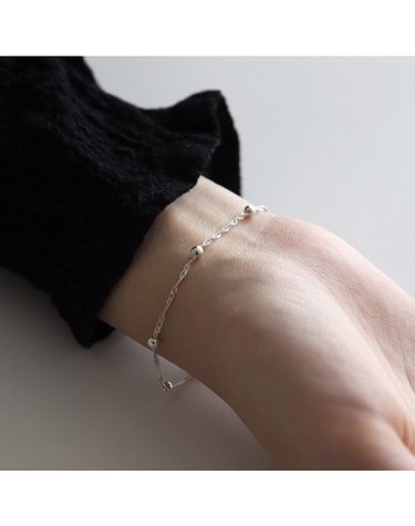 [Silver925] Wave ball bracelet