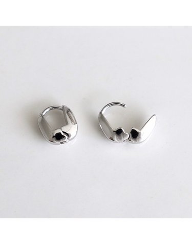 Round square earring