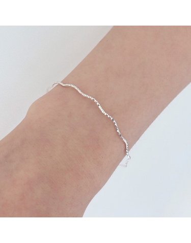 [Silver925] Cutting wave bracelet