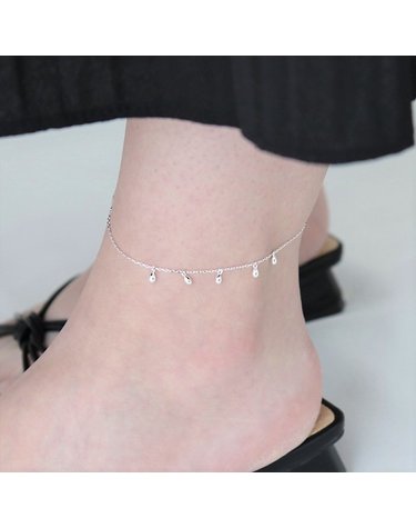 [Silver925] Water drop anklet