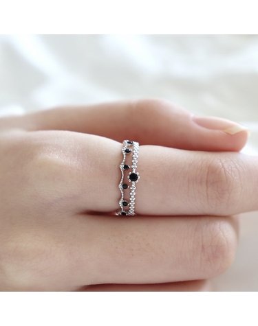 [Silver925] Gemstone lace ring