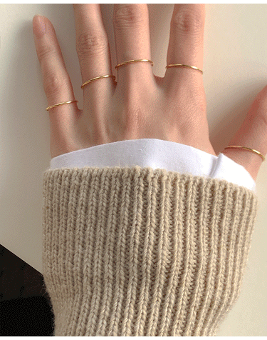 [925 Silver] layered guard  ring B 11