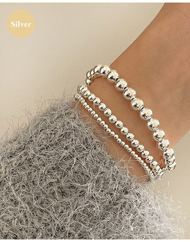[925 Silver] Silver beads C 10