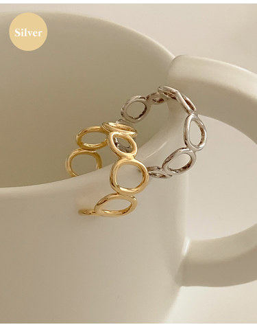 [925 silver] Circle unit ring B 79