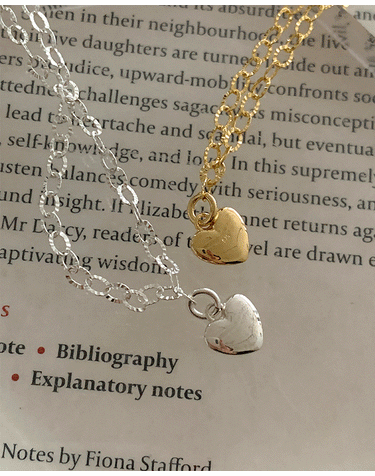 [925 Silver] Planer heart anklet L 04