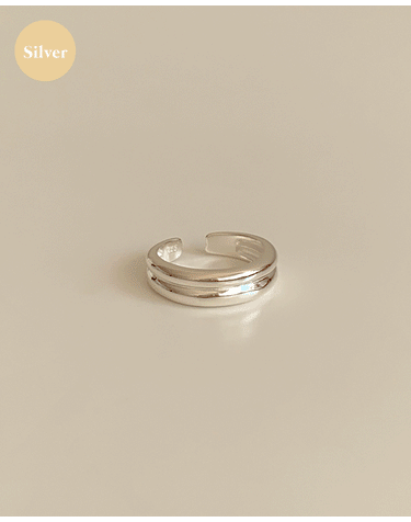 [925 silver] Two volume ring B 08