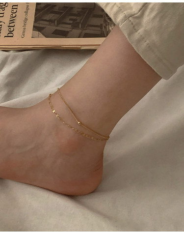 [써지컬] Layered ball anklet L 23