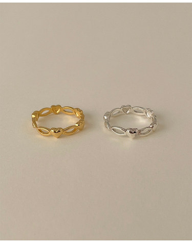 [925 Silver] Celeb heart ring B 52