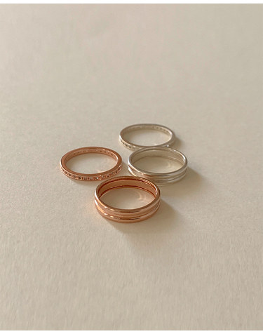 [925 Silver] Dia guard ring B 50