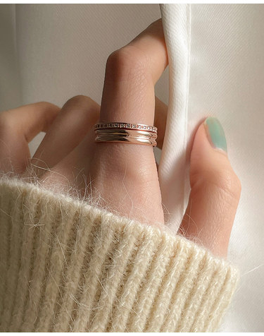 [925 Silver] Anna layered ring B 12