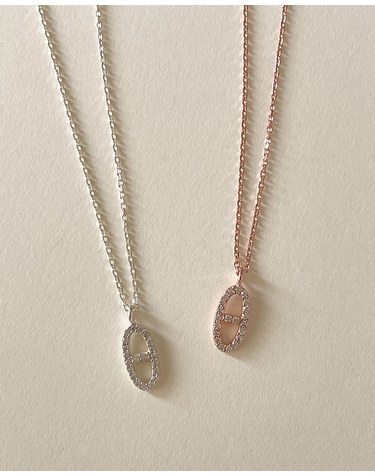 [925 Silver] Brilliant necklace A 28