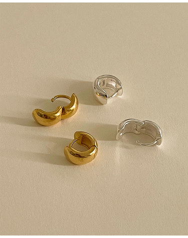 [925 Silver] Daymoon earring E 65
