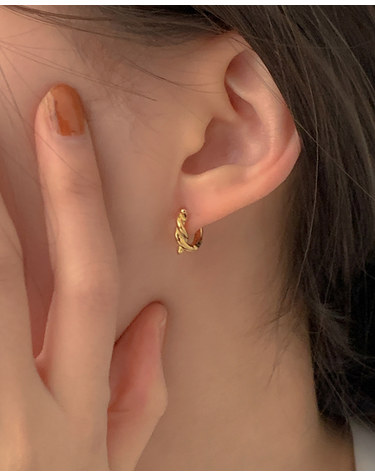[925 Silver] Lion ring earrings E 122