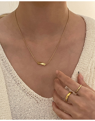 [써지컬] Personal line necklace N 34