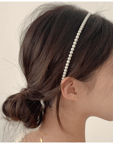 폭스타일 Fine pearls hair band