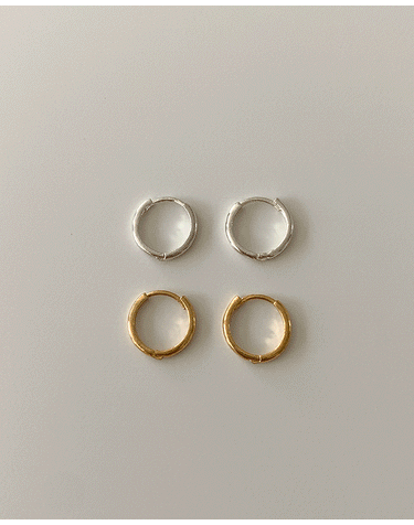 [925 Silver] Candy One Touch Ring Earrings E 148