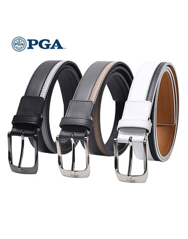 PGA 이태리 천연 통가죽 배색비죠 남성 골프벨트 PG0MBT05