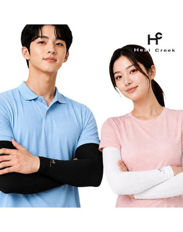 힐크릭 매직 밴드 스트라이프 쿨토시 UV차단 스포츠 냉감팔토시