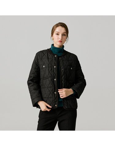 [요하넥스] 라운드넥 자수퀼팅 점퍼