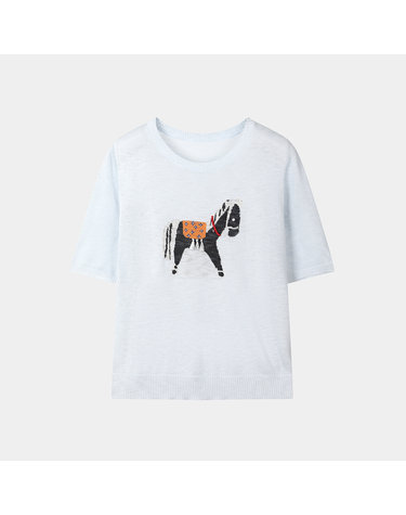 [요하넥스] 말 하프슬리브 니트탑