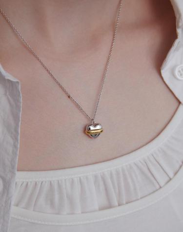 Heart dessert macaroon necklace (Combi) BH6N36621CB500