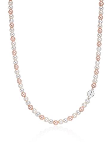 Macaroon blossom pearl necklace 4mm (White) BH7N4A725WB400