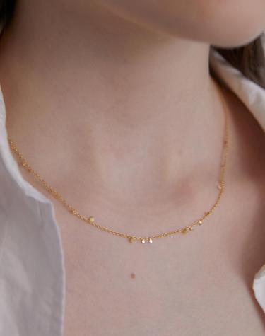 [925 silver] Spangle necklace (Yellow) BH7N40710Y9450