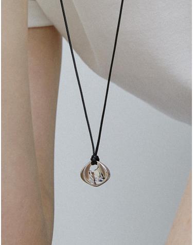 Clay string necklace (White) BH7N56737WB800