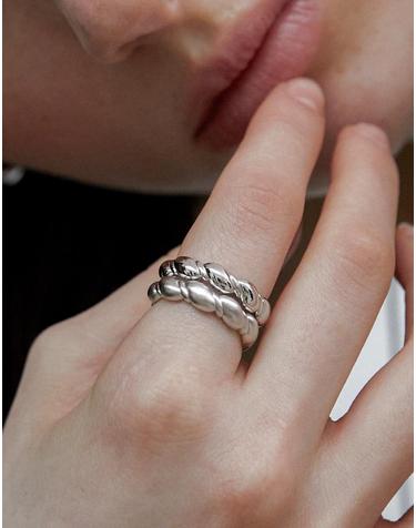 [925 silver] Rope ring (White) BH7R56732W9