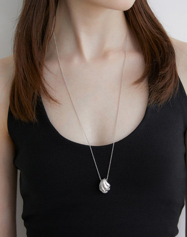 Echo shell chain necklace (White) BH7N59773WB700