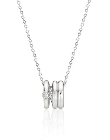 Ball stone point necklace (White) BH7N5B805WB500