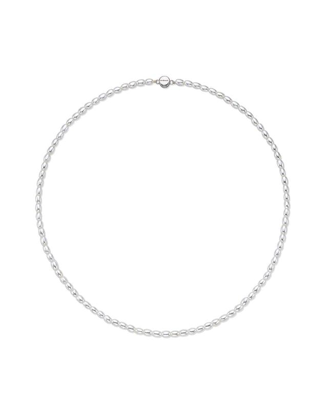 바이이에르 Macaroon rice pearl necklace 4mm (White) BH7N4A724WB400 착용컷