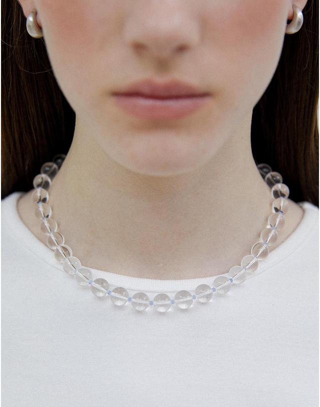 바이이에르 Glass bead necklace (White) BH7N56761WB420 착용컷