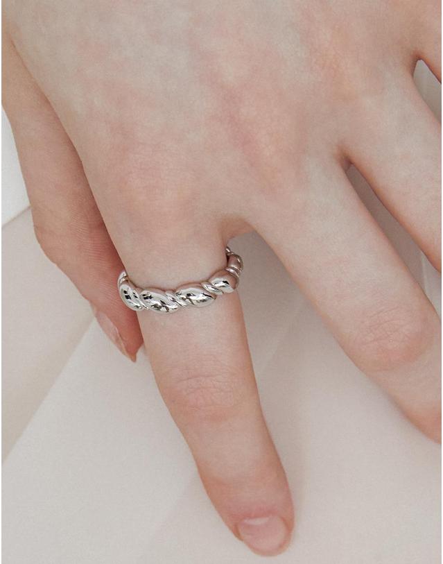 바이이에르 [925 silver] Rope ring (White) BH7R56732W9 착용컷