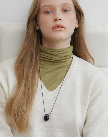 Echo shell formica black necklace BH7N61706WS800