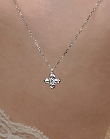 바이크로스 실버 에센셜 목걸이 (White) BH7N63709W9500